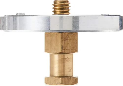 Vista 3 de Manfrotto 208HEX Adaptador de plataforma de montaje de cámara de 3/8 pulgadas (Plata)