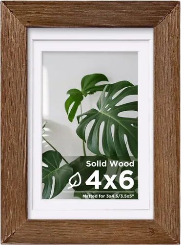 Vista 49 de Egofine - Portarretratos de 4 x 6 pulgadas, de madera maciza con plexiglás, para fotos de 3.5 x 5 con paspartú o de 4 x 6 sin paspartú, para colocar