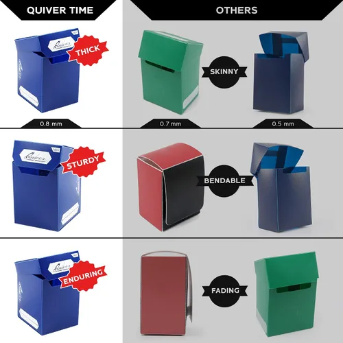 Vista 3 de Quiver Time Paquete de cartas coleccionables azules y fundas para cartas que se adapta a Magic: The Gathering Cards y otros TCG – 100+ caja