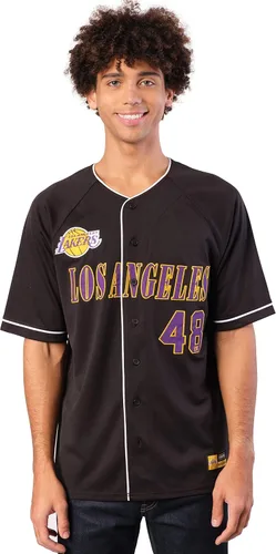 Vista 34 de Ultra Game Camiseta de béisbol oficial de la NBA con botones y botones para hombre