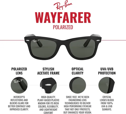Vista 20 de Ray-Ban RB2140 Original Wayfarer Square Sunglasses
