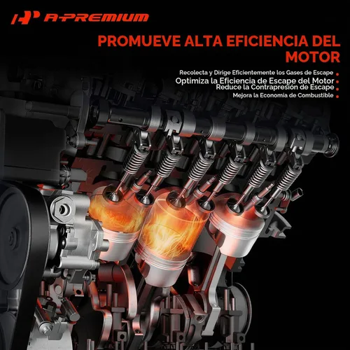 Vista 6 de A-Premium Izquierda [V6 3.6L 3.7L] Kit colector de escape W/juntas