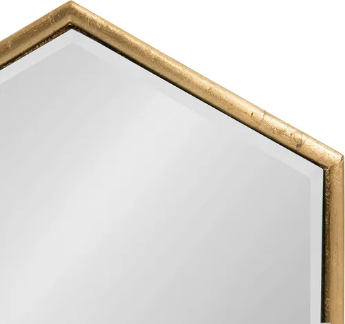 Vista 3 de Kate and Laurel Royce Modern Glam - Espejo de pared con trío hexagonal, 30 x 14, dorado