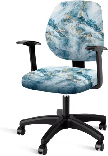 Vista 9 de Funda protectora elástica para silla de oficina con diseño de hongos artísticos, funda giratoria elástica para silla de escritorio, adecuada