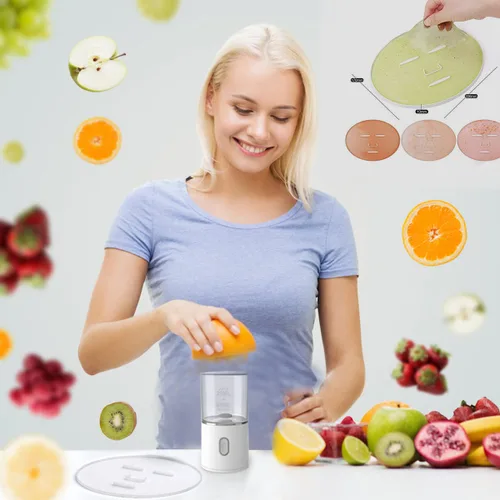 Vista 5 de Flylin Máquina de máscara facial, fabricante de mascarillas multifunción de frutas naturales, vegetales, colágeno, crema, máquina recargable por