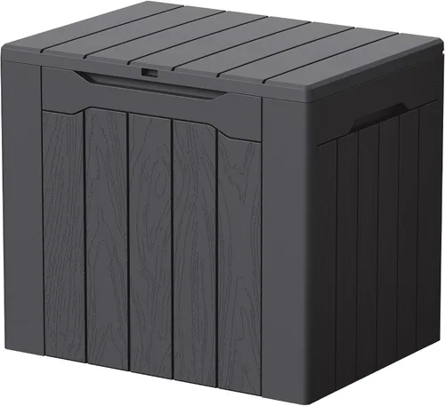Vista 32 de Devoko Caja de cubierta de 29 galones, caja de almacenamiento al aire libre de resina impermeable Bloqueable y resistente a los rayos UV