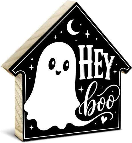 Vista 18 de Letrero de madera con forma de casa de Halloween Are You Pooping ¿Estás haciendo caca?