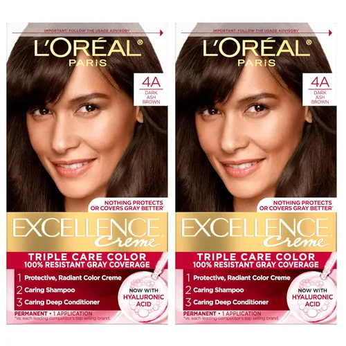 Vista 56 de L'Oreal Paris Excellence Crème Tinte Permanente para el Cabello, Color de Cabello de Triple Cuidado con Complejo Pro-Keratina para una Cobertura