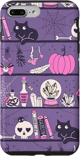 Vista 12 de iPhone 16 Vintage Witchy Magical Witch Tool box Cute Halloween Purple Case