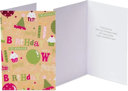 Vista 8 de American Greetings Tarjetas de cumpleaños para niños, brillantes y atrevidas (12 unidades)