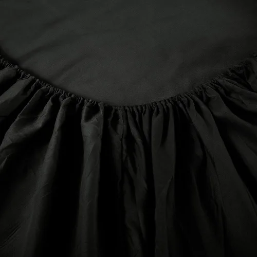 Vista 5 de Sfoothome - Juego de sábanas individuales de lujo para hotel, juego de ropa de cama de 3 piezas, color negro, bolsillo extra profundo, juego de ropa