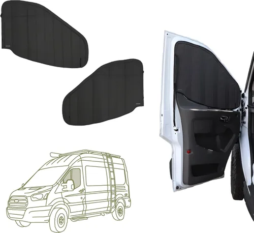Vista 10 de Cubierta opaca aislante para ventana diseñada para Ford Transit alto/medio, borde de plástico completo de 130 pulgadas de longitud, ventana trasera