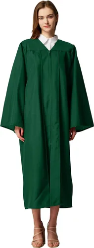 Vista 13 de MyGradDay Batas de coro unisex mate para iglesia, bautismo, oficiante, confirmación, vestido de graduación, bata de pastor y jueces Negro