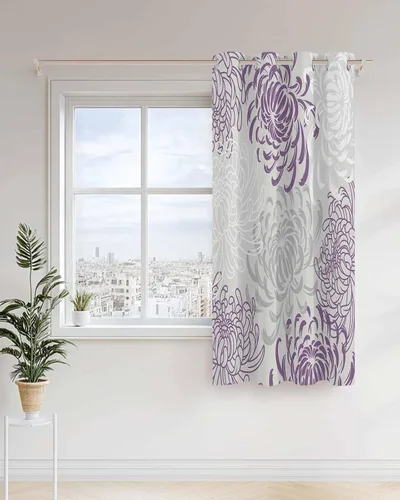 Vista 6 de Cortinas opacas con aislamiento térmico y ojales para dormitorio, 84 pulgadas de largo, para decoración del hogar, para sala de estar, cortinas