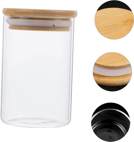 Vista 8 de Caja de almacenamiento de hisopos de algodón cosmético, organizador de baño, tarros de almohadilla de bolas de hisopos de algodón, tarros