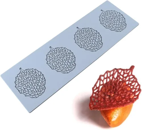 Vista 11 de Molde de caramelo de hojas huecas 3D de hojas de coral, moldes de chocolate, moldes de silicona para fondant de encaje, molde para pastel, molde