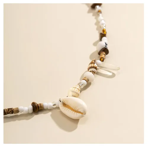 Vista 4 de Boho Shell colgante cintura cadena joyería bikini semillas colorido vientre cuerpo cadena verano playa cuentas cintura cuerpo joyería para mujer