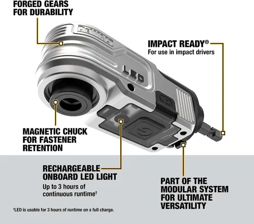 Vista 4 de DEWALT FLEXTORQ - Fijación modular de ángulo recto iluminada para controlador de impacto (DWALRAFT)
