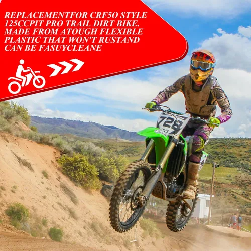 Vista 8 de Nuevo Olym plástico rueda delantera guardabarros para Tuttio Tutti Soleil 01 CRF50 estilo 125CC Pit PRO Trail Dirt Bike Negro