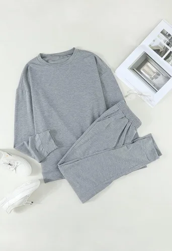 Vista 4 de Fixmatti - Juego de pants y sudadera de manga larga para mujer