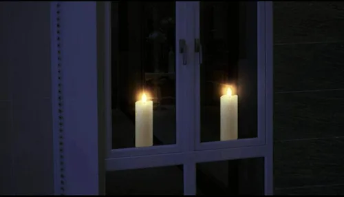 Vista 3 de Christmas Show Lights - Vela LED para ventana