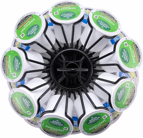 Vista 7 de K-Cup - Almacenamiento de cápsulas de café, soporte para cápsulas de carrusel, almacenamiento para cápsulas K (27 cápsulas-3 niveles)