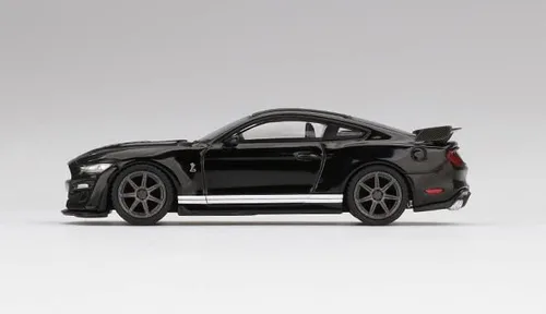 Vista 3 de Truescale Miniatures Modelo de coche compatible con Ford Mustang Shelby GT500 Shadow Black Limited Edition 1/64 Diecast Model Car MGT00334