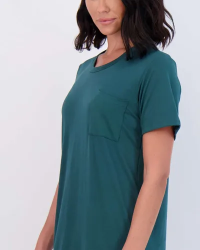 Vista 3 de Real Essentials - Paquete de 3 Camisón de manga corta suave con bolsillo para mujer (disponible en tallas extragrandes)