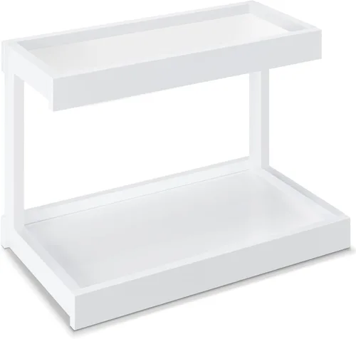 Vista 13 de MARTY Organizador de Especias de 2 Niveles para Encimera, 15.8''L Estación de Café/Organizador de Baño para Encimera, Estante de Mostrador