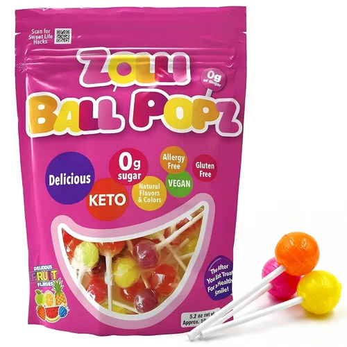 Vista 8 de Zollipops Paletas Clean Teeth, sabores tropicales, 16 onzas