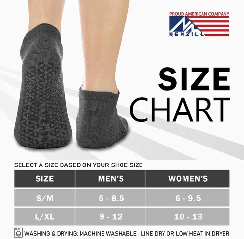Vista 3 de NEWZILL 2023 Non Slip Yoga Socks With Grips for Women & Men, Unisex Anti Skid Socks for Pilates Barre Workouts Home Hospital