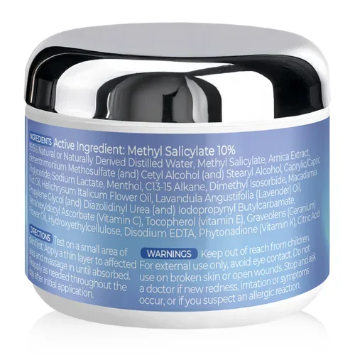 Vista 2 de Crema para aliviar moretones con árnica y vitamina K - Fórmula extra fuerte para moretones, decoloración y piel fina - Hidratante de rápida