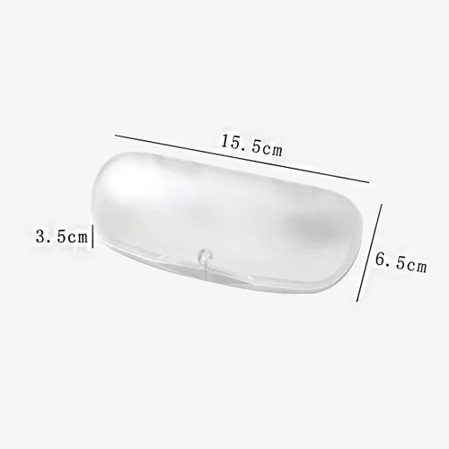 Vista 7 de 3 piezas de carcasa rígida para gafas translúcidas esmeriladas de plástico con cierre magnético