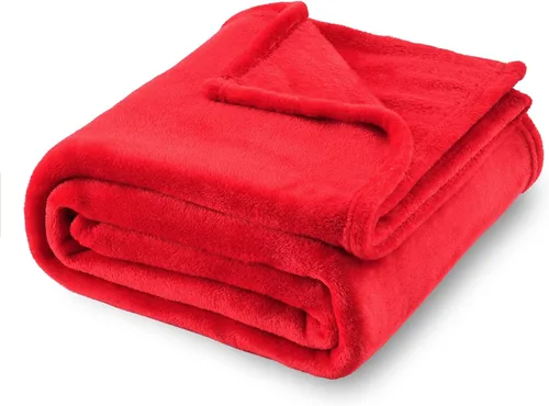 Vista 18 de SOCHOW Manta de Franela de Forro Polar Tamaño Throw, Súper Suave y Acogedora para Todas las Estaciones para Cama o Sofá, Coral Azul, 50x60 pulgadas