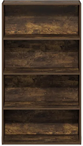 Vista 5 de Furinno Jaya - Estantería para libros de 4 niveles, estantería con estantería abierta, estantería de pie, 9.5 x 23.6 x 41.9 pulgadas