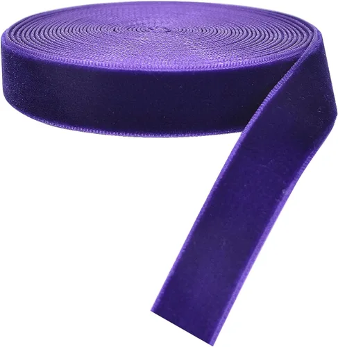 Vista 12 de Chenkou Craft 5 yardas de cinta de terciopelo para decoración navideña y embalaje artesanal