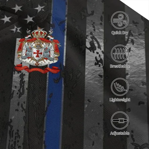 Vista 6 de Knights Templar Coat of Arms Flag Cap Tucker Hat Adjustable Sports Baseball Caps5 Black
