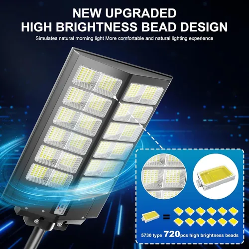 Vista 7 de Ilumina tu espacio al aire libre con luces solares de 300 W para exteriores - Libera 3000 lúmenes de energía solar