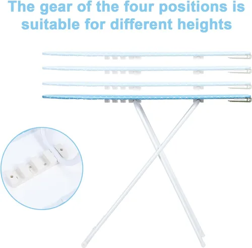 Vista 10 de Tabla de planchar de 42 pulgadas, tabla de planchar plegable de tamaño completo, tabla de planchar doméstica plegable de 4 patas, tabla de planchar