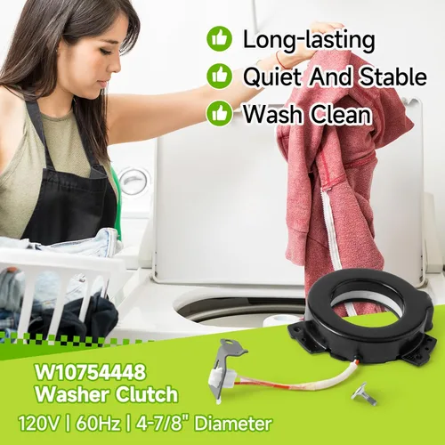 Vista 7 de W10754448 Embrague de lavadora compatible con Whirlpool Maytag Kenmore Crosley, pieza de repuesto W10447973 W10817398 W10905022 AP5956756 3452770