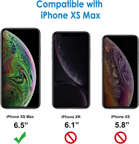 Vista 2 de YmhxcY Funda para iPhone Xs Max, a prueba de golpes, a prueba de caídas, a prueba de polvo, 3 capas, duradera, funda de teléfono de protección