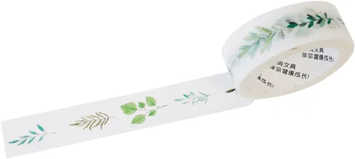 Vista 3 de Wrapables Flores y Verdes Washi Cinta de Enmascarar, 0.591 in x 23.0 ft Hojas de Otoño