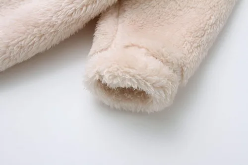 Vista 4 de Mono de bebé recién nacido con capucha de forro polar de manga larga