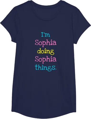 Vista 63 de Sophia - Camiseta con texto personalizado para niñas