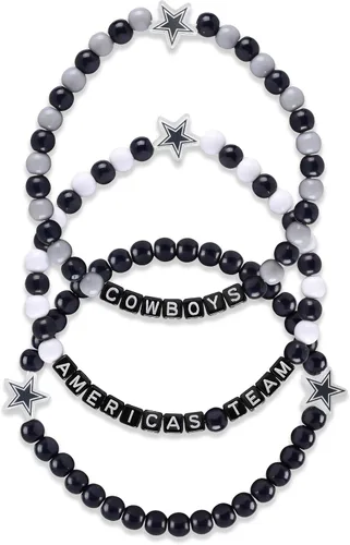 Vista 10 de FOCO NFL unisex-adult NFL Team Logo Officially Licensed 3-Pack Beaded Friendship Bracelets