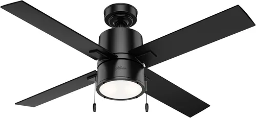 Vista 12 de Hunter Beck - Ventilador de techo para interiores, con luz LED, 52 pulgadas, níquel cepillado