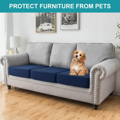 Vista 6 de LiveGo Funda de cojín para sofá de patio, impermeable, de repuesto, para muebles de patio, fundas de asiento de silla, protector suave y flexible