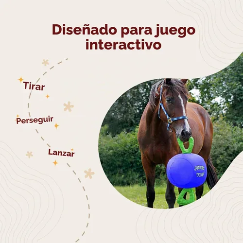 Vista 3 de Horsemen's Pride 14" Juguete Jolly Tug para caballo, azul (JT14 B), todos los tamaños de raza