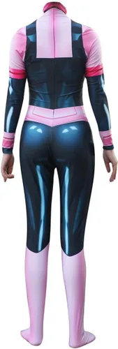 Vista 3 de Texmex - Traje de mujer capitán para Halloween, Zentai, disfraz de cosplay para adultosniñas, estilo 3D