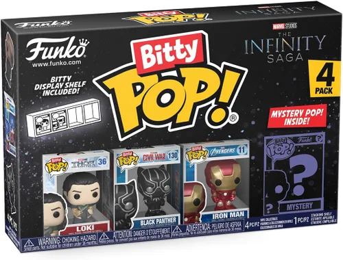 Vista 3 de Funko Bitty POP! Marvel – Thor and A Surprise Mystery Mini figura – 0.9 pulgadas (0.9 in) – Marvel Comics coleccionable – Estante de exhibición